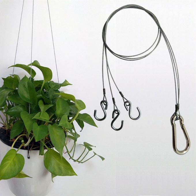 Hooks Wire Rope 1mm Flower Pot Hanging Kit For Wall Hanging Flower Pots