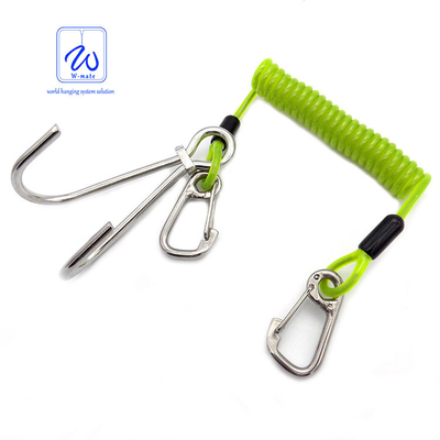 Retractable Tool Lanyard Fishing Coiled Lanyard Heavy Duty Safety Rope Wire Rope For Kayak Paddles Sea Fishing