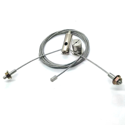 Adjustable Aircraft Cable Suspension Gripper Stainless Wire Rope For Lighting