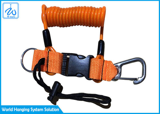 Retractable Loop Lanyard With Fixed Clip Custom Printed Lanyard For Safety Fall Protection