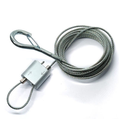 Stainless Steel Wire Rope Adjustable Aircraft Cable Gripper LED Suspension Kit