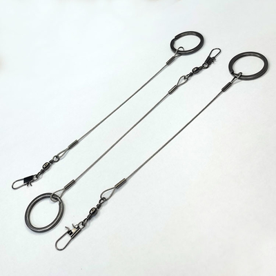 Black Stainless Steel Wire Rope Fittings Hanging Hook Fishing Tools Safety