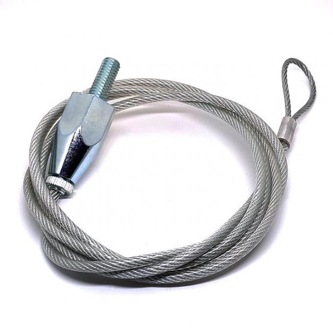 Ceiling Light Suspension Cable Wire Rope Adjustable Length With Spring Hook Acoustic Panel System
