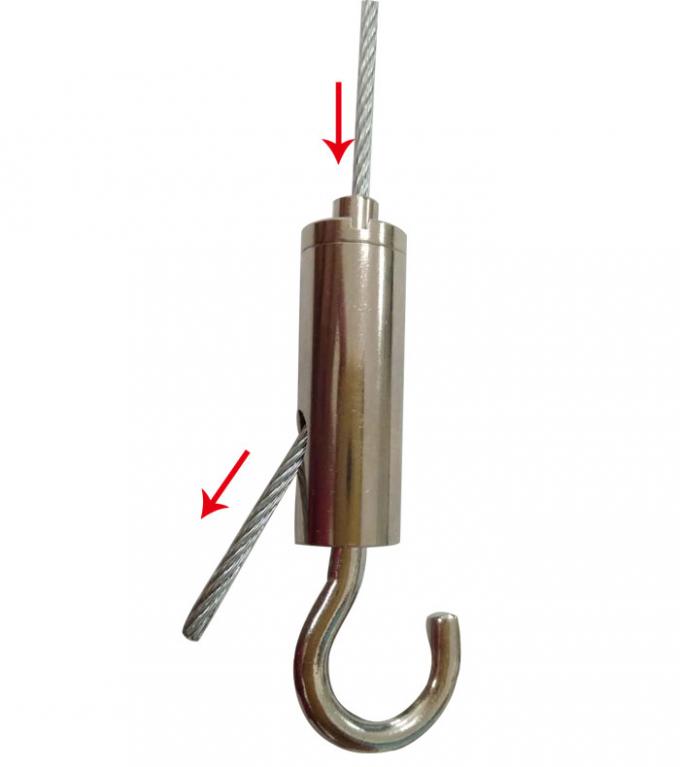 Snap Hook Wire Cable Grippers For Cable Suspension System Silver Color