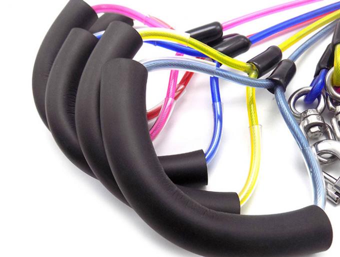 Outdoors Walking Dog Pet Tie Out Cable Rubber Coated Traction Wire Rope