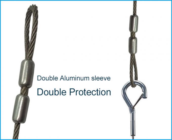 SGS Extension Spring Safety Cable 3mm Stainless Steel Wire Rope With