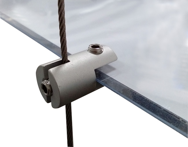 Edge Grip Cable Clamps Accessories Art Cable Hanging System For Glass