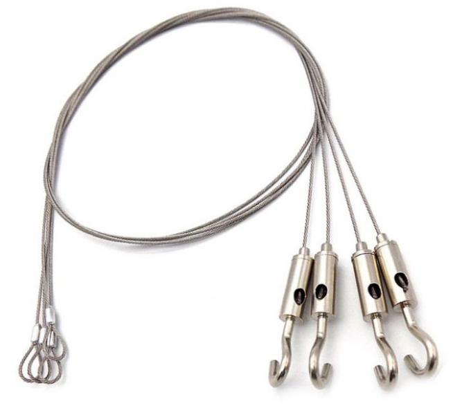 7x7 Or 7x19 Wire Rope Light Fitting Pendant Light Suspension Kit With Hook