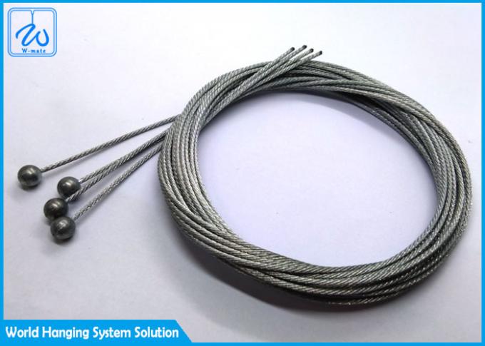 Tension Wire Rope Assembly / Lighting Hanging Cable End Fittings With Ball