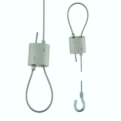 Continuous Cable Loop Stainless Steel Cable Loop Kits with Hook for Hanging Wire Systems
