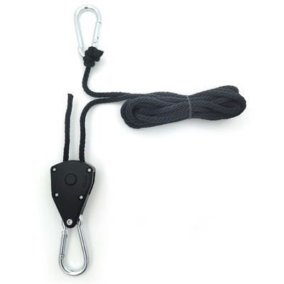 Hydroponic Led Grow Light Hangers Reflector Adjustable 1/8&quot; Rope Ratchet Hanger