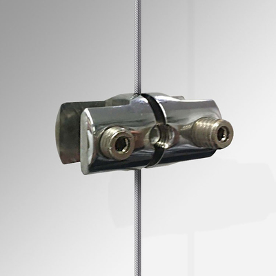 Cable Display Fixture Wire Hanging System Display And Fixture Glass Clamp Cable System