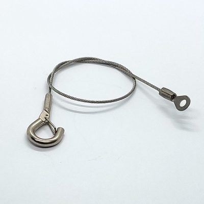 Stainless Steel Wire Rope Eyelet Fittings With Hanging Hook Tools Safety For Outdoor Lights