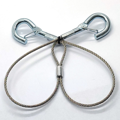 Toggle Hanger V Shape Kit 2MM Galvanized Stainless Steel Wire Rope Cable Sling With Snap Hook For Lighting