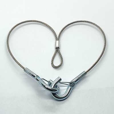 Two Legs Hanger Wire Galvanized Steel Wire Rope Slings With Soft Eye Loops For Panel Lights