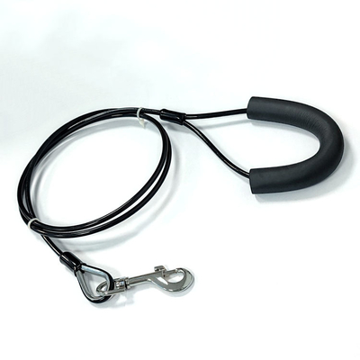 Adjustable Dog Rope Leash Stainless Steel Pet Tie Out Chain Rope Leash With Snap Hook