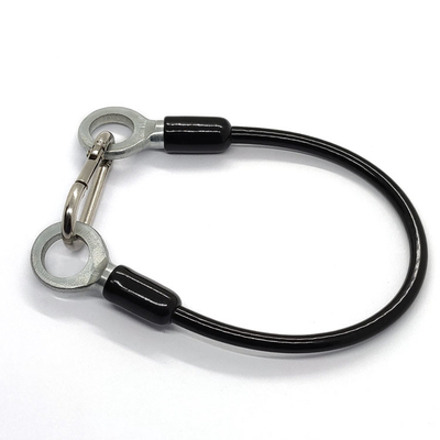 Galvanized Steel PVC Coated Stainless Steel Wire Rope Sling With Snap Hook And Eyelets For Safety Hanger Wire