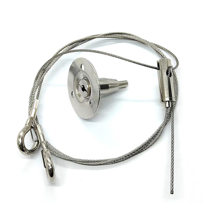 Spot Wholesale steel lock suspension kits single clip wire rope hanging lamp cable gripper