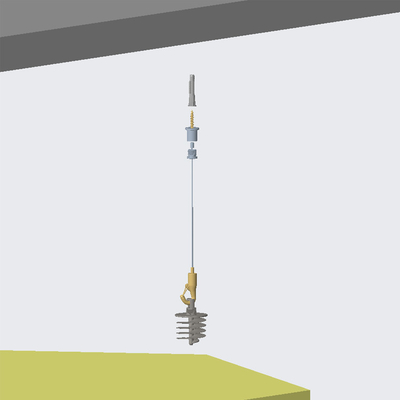 Metal Ceiling Hanging Systems Adjustable Suspension With Connect Absorber Anchor