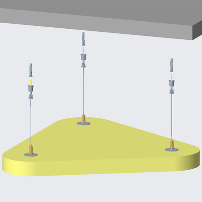 Connect Sound Absorber With Adjustable Wire Kit For Panel Ceiling System