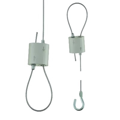 Stainless Steel Cable Loop Kits with Hook for Hanging Wire Systems