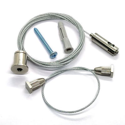 Stainless Steel Suspended Wire Ceiling Lighting System Kit