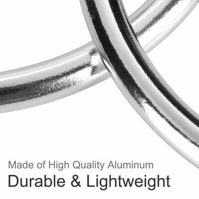 Customizable Silver Aluminum Sling Ring Inner Diameter 3 Inch 2 Pcs For Infant Wrap Carrier