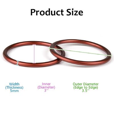 6063 Al Dark Brown Anodizing Finish Infant Ring Sling Rings