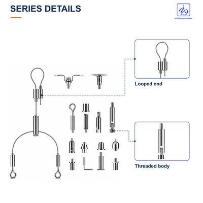 Y-Type Cable Suspension Series with Connection Examples
