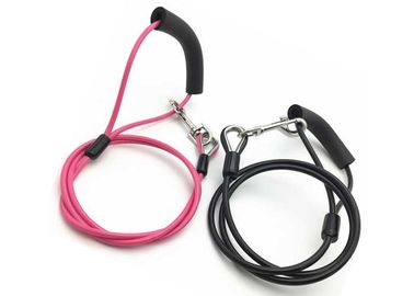1.8 - 2.0mm Spring Hook Pet Tie Out Cable , Stainless Steel Dog Training Leash