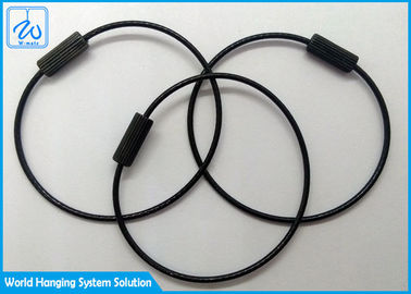 PVC Coated Stainless Steel Wire Rope Loop For Hanging Luggage Tags
