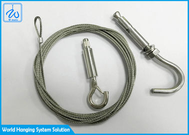 Aircraft Wire Rope End Looping Wire Suspension Hanging Kit With Hook Cable Gripper