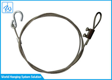 Spliced Soft Eye Slings 7x7 Steel Wire Rope Sling Loop Clamp Grip With S Hook
