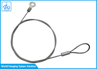 Stainless Steel Lanyards 7x7 PVC Coated With Double End Wire Rope Loop