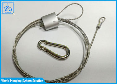 White Aluminum Track Mounting Clip LED Lighting Wire Suspension Kit