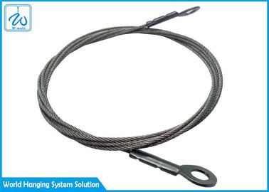 1.5mm Galvanized Steel Wire Cable Eye &amp; Sling 1x19  For Lamp Hanging System