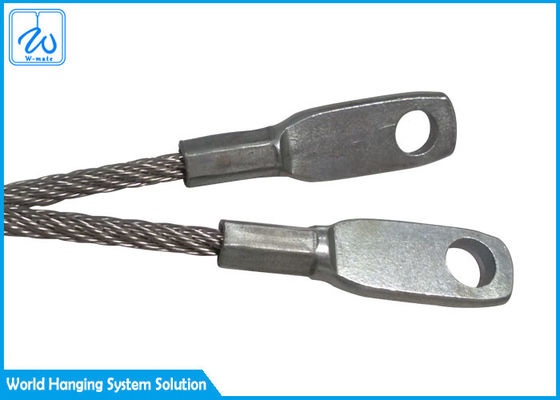 Galvanised Steel Wire Rope Crimp Ends Thimble Eye For Hanging Support Lanyards