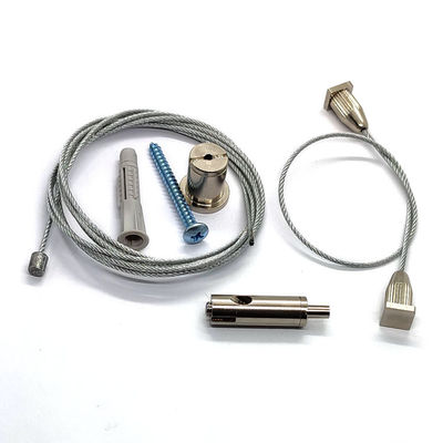 Cable Gripper And Stainless Steel Punch-Free Wire Rope Suspension Kit For Panel 60x60