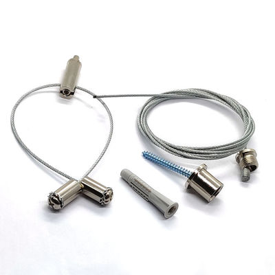 Cable Gripper And Stainless Steel Punch-Free Wire Rope Suspension Kit For Panel 60x60