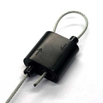 Delicate Two Way 1.5mm Black Cable Gripper Locks By Stainless Steel Wire For Lighting