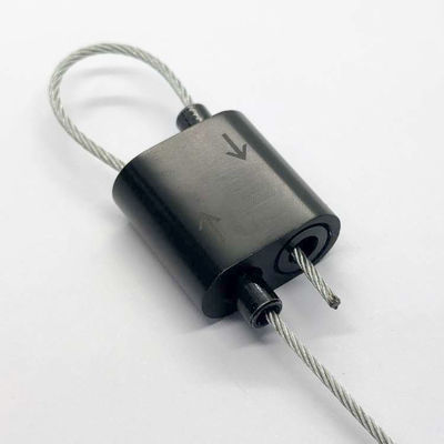 Delicate Two Way 1.5mm Black Cable Gripper Locks By Stainless Steel Wire For Lighting