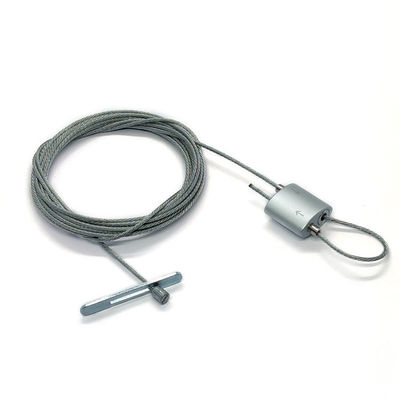 Looping Type Black Cable Gripper Steel Wire Rope Easy Adjuster Hanging Kit