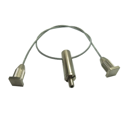 OEM Custom Galvanized Steel Wire Rope Brass Length Adjustable Two Legs Plant Pot Hanging Kit