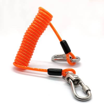 High Standard Retractable Steel Coil Spring Wire Cable Tool Lanyard