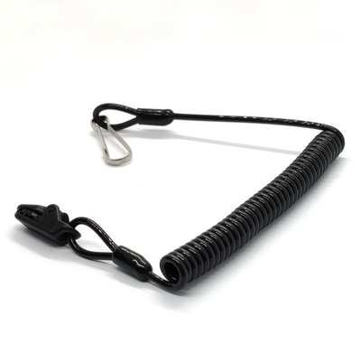 Anti Theft Security Spring Coil Lanyard Pistol Lanyard For Safety