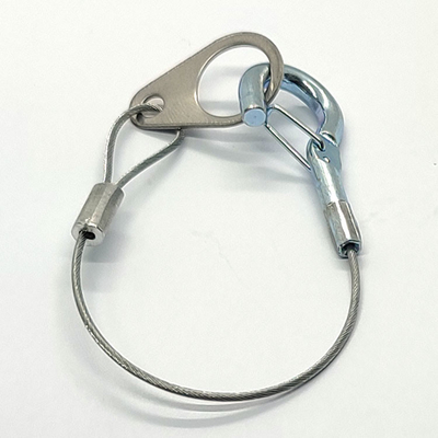 1.2mm Stainless Wire Rope Lanyard Safety Belt With Plastic Skin