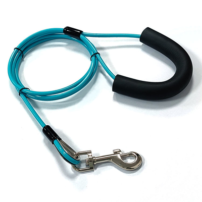 PVC Coated Cable Pet Leash Dog Tie Out Stake And Tie Out Cable For Dogs Up To 90 Lbs