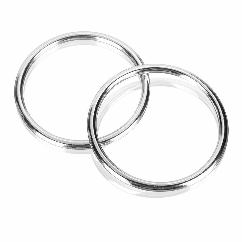 Customizable Silver Aluminum Sling Ring Inner Diameter 3 Inch 2 Pcs For Infant Wrap Carrier