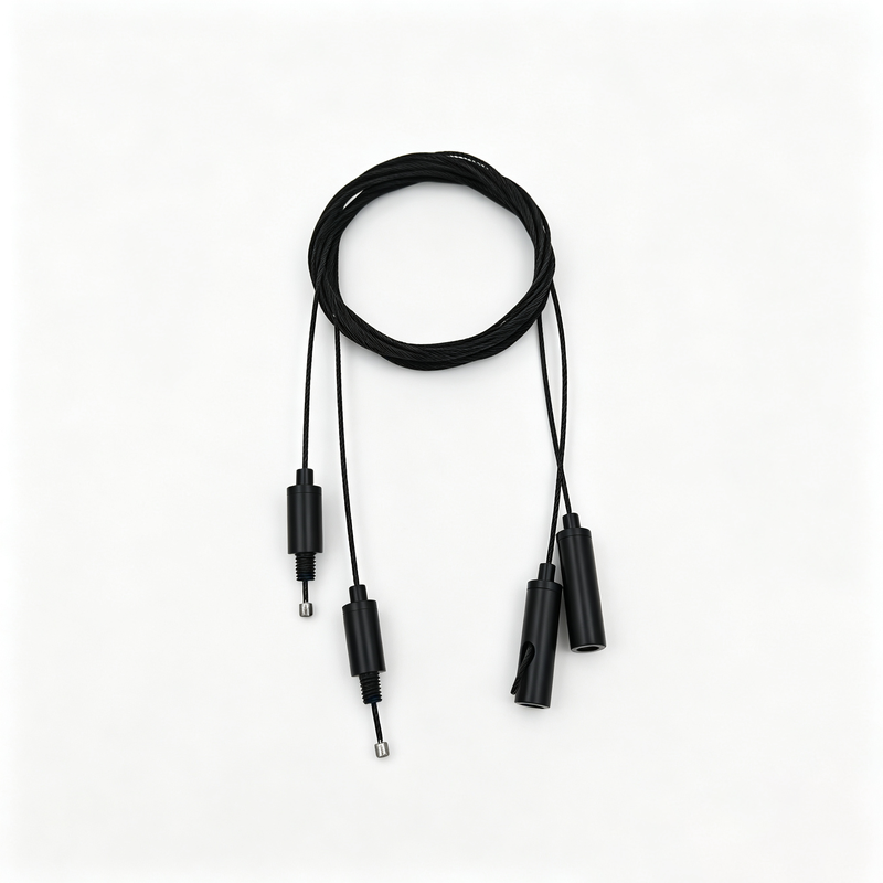 OEM Custom Black Adjustable Cable Gripper Wire Rope Hanging Hardware Kit Indoor Ceiling Lamp Suspension Fitting Accessory