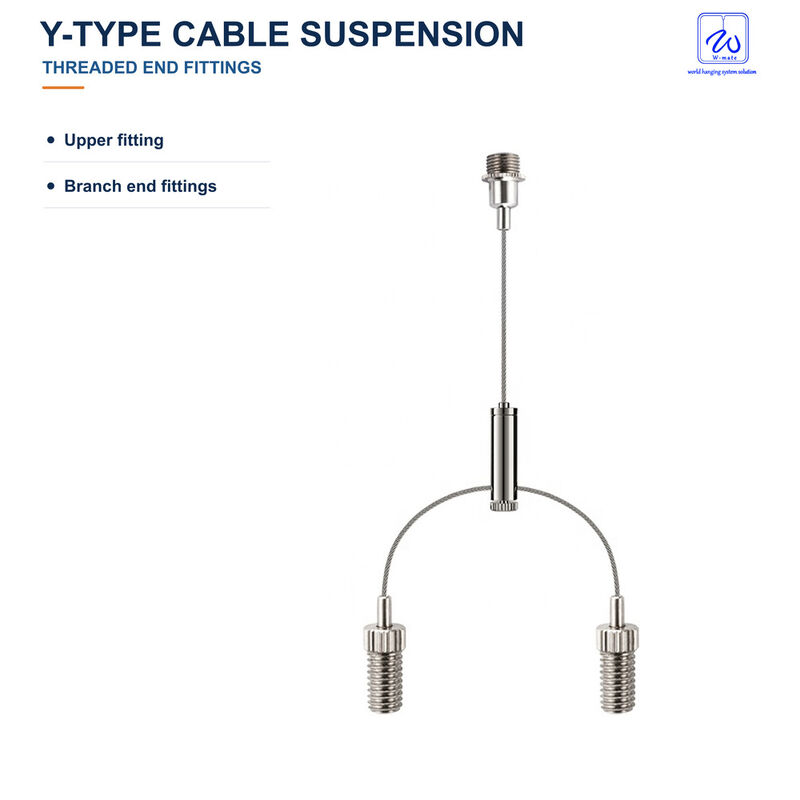 Y-Type Cable Suspension Assembly with Threaded End Fittings
